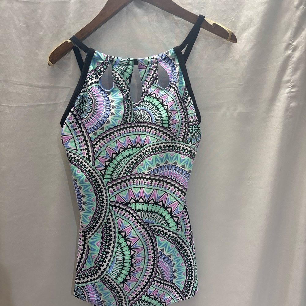 Free Country Blue and Black Tank Top